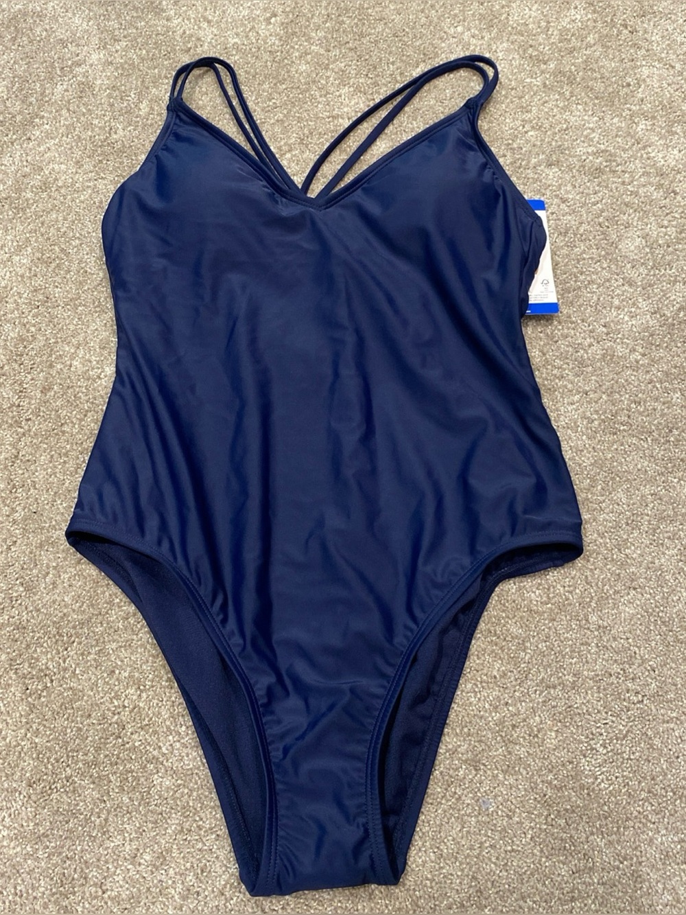Hurley Navy Blue One Piece Swimsuit Woman’s L Brand New Beach‎ Surf Swim Summer